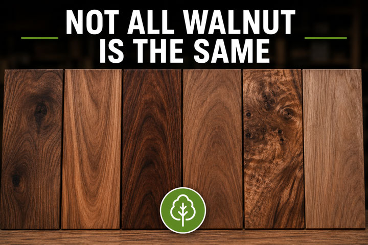 every board of walnut wood is not the same