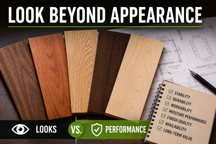 look beyond the appearance of the wood