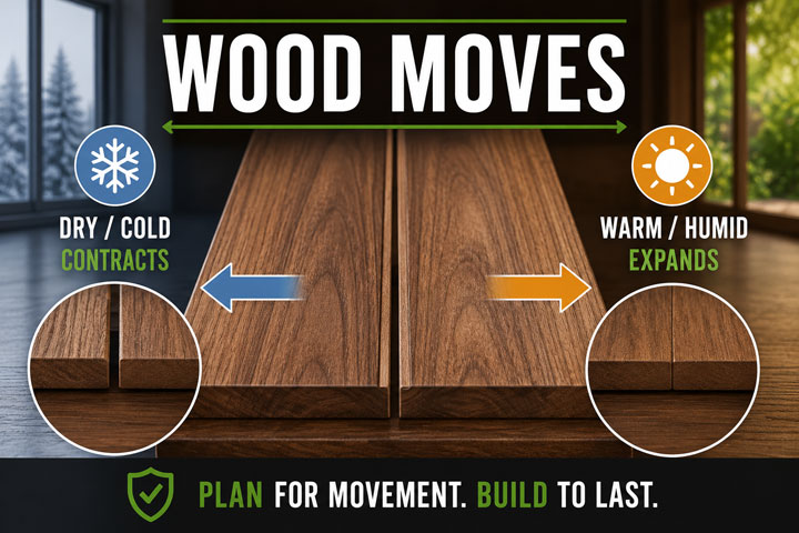 plan for wood movement so what you build will last